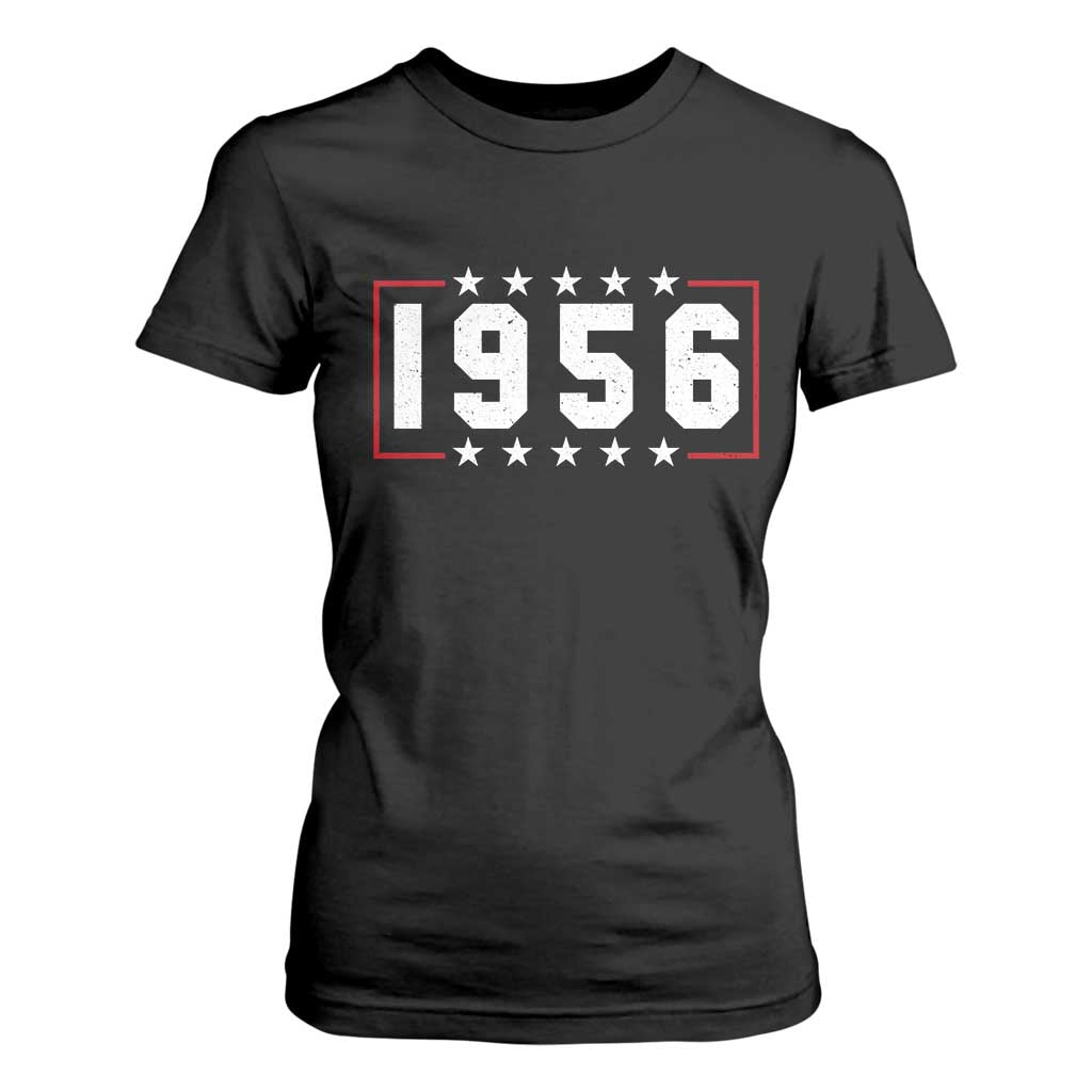 70th Birthday T Shirt For Women Vintage 1956 70 Years Old Birthday Stars And Stripes