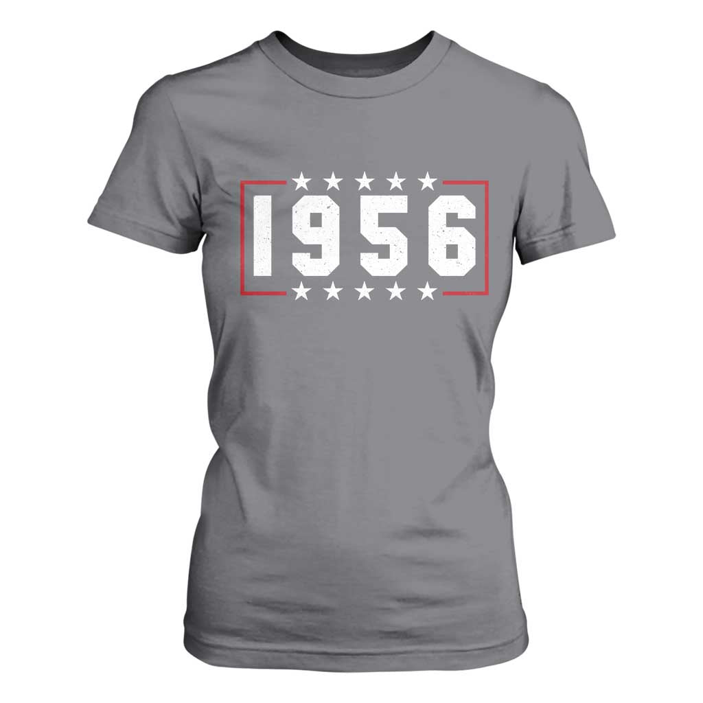 70th Birthday T Shirt For Women Vintage 1956 70 Years Old Birthday Stars And Stripes