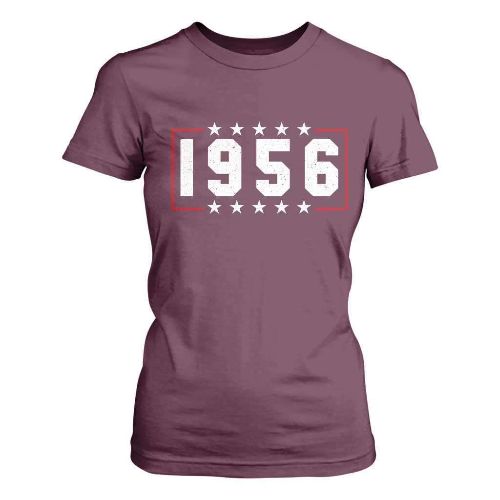 70th Birthday T Shirt For Women Vintage 1956 70 Years Old Birthday Stars And Stripes