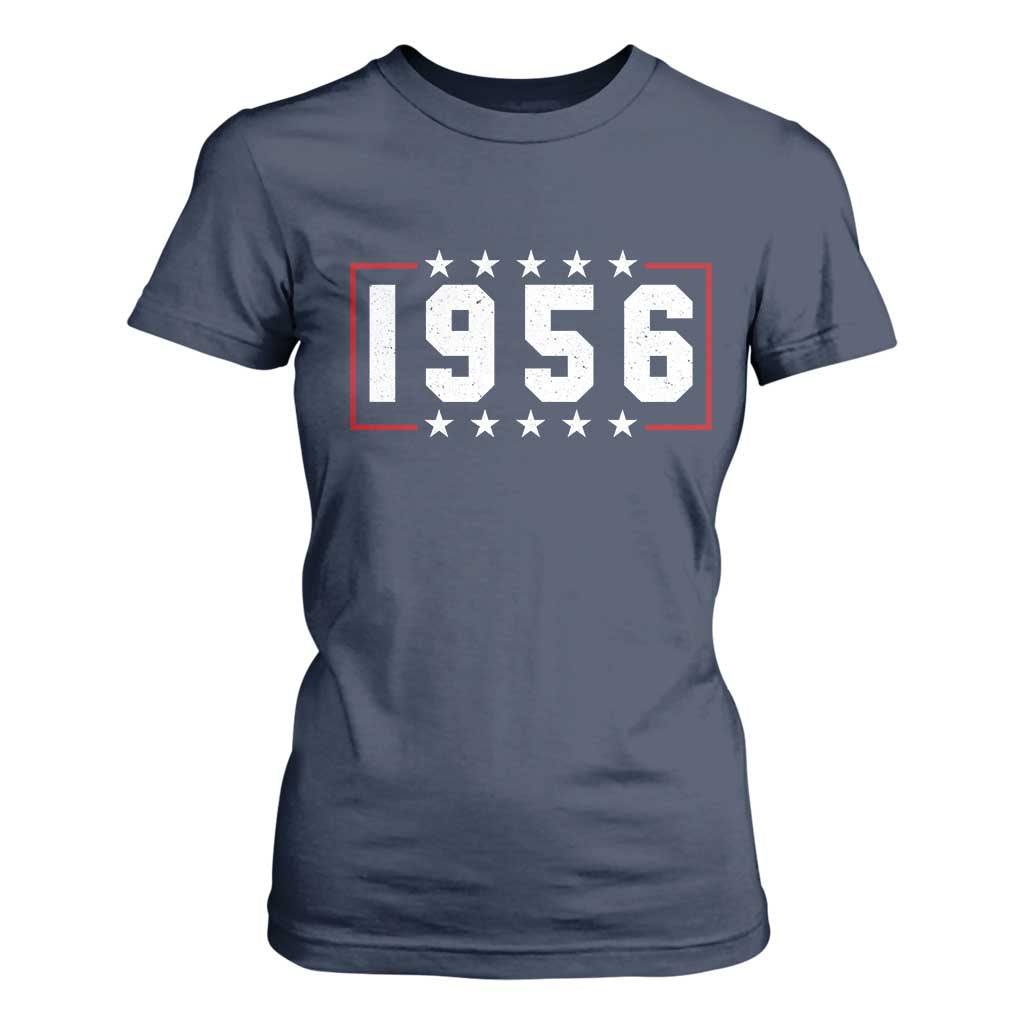 70th Birthday T Shirt For Women Vintage 1956 70 Years Old Birthday Stars And Stripes