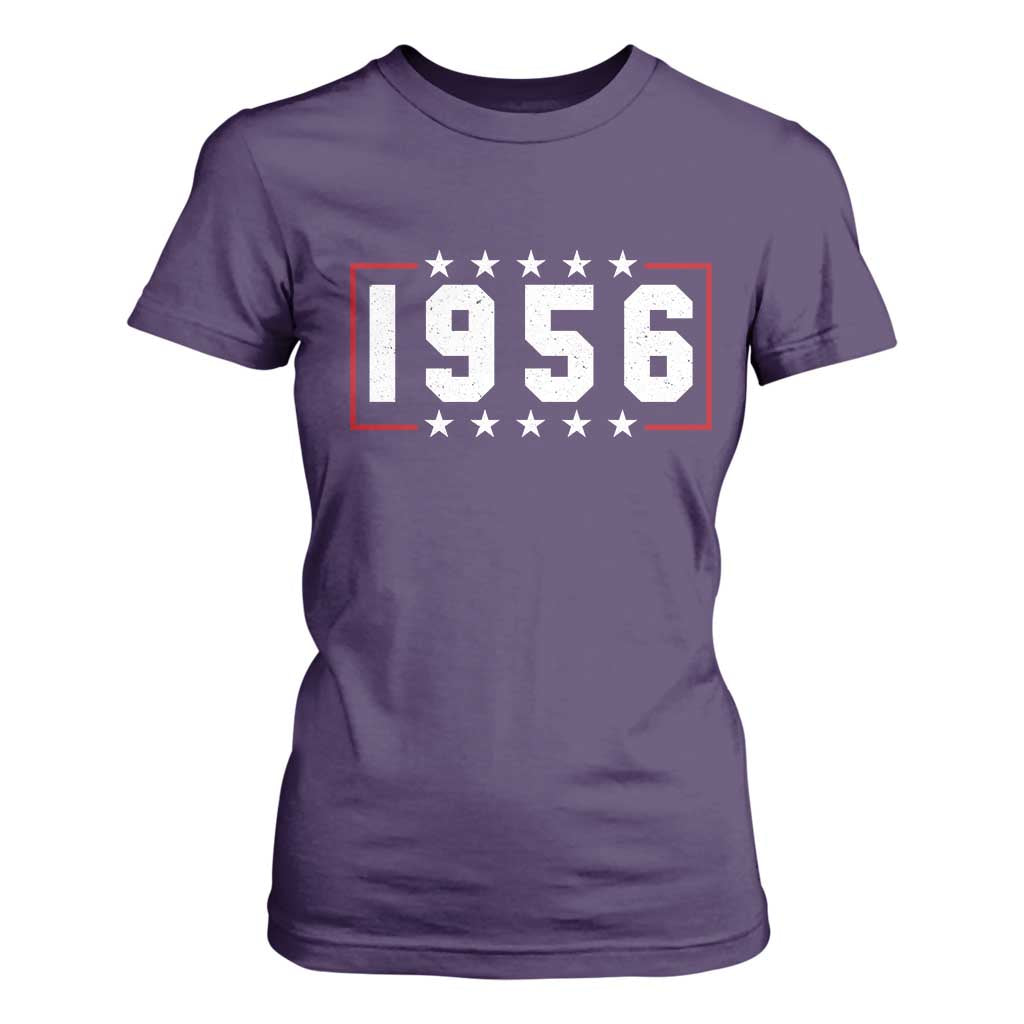 70th Birthday T Shirt For Women Vintage 1956 70 Years Old Birthday Stars And Stripes