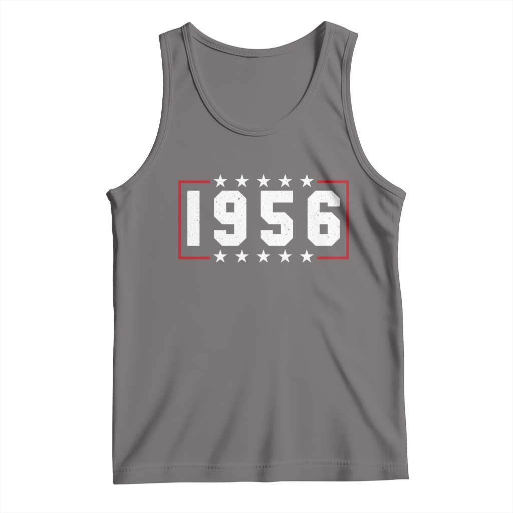 70th Birthday Tank Top Vintage 1956 70 Years Old Birthday Stars And Stripes TS11 Deep Heather Print Your Wear