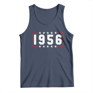 70th Birthday Tank Top Vintage 1956 70 Years Old Birthday Stars And Stripes TS11 Navy Print Your Wear