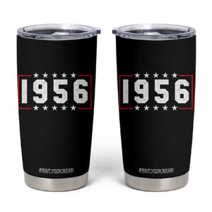 70th Birthday Tumbler Cup Vintage 1956 70 Years Old Birthday Stars And Stripes TS11 Black Print Your Wear
