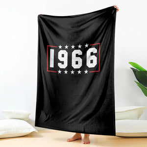60th Birthday Throw Blanket Vintage 1966 60 Years Old Birthday Stars And Stripes TS11 Print Your Wear