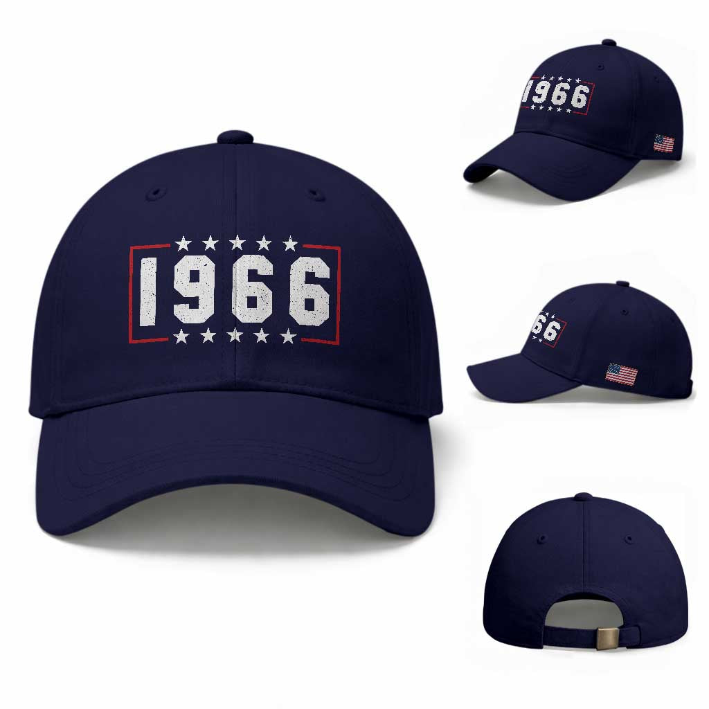60th Birthday Baseball Cap Vintage 1966 60 Years Old Birthday Stars And Stripes