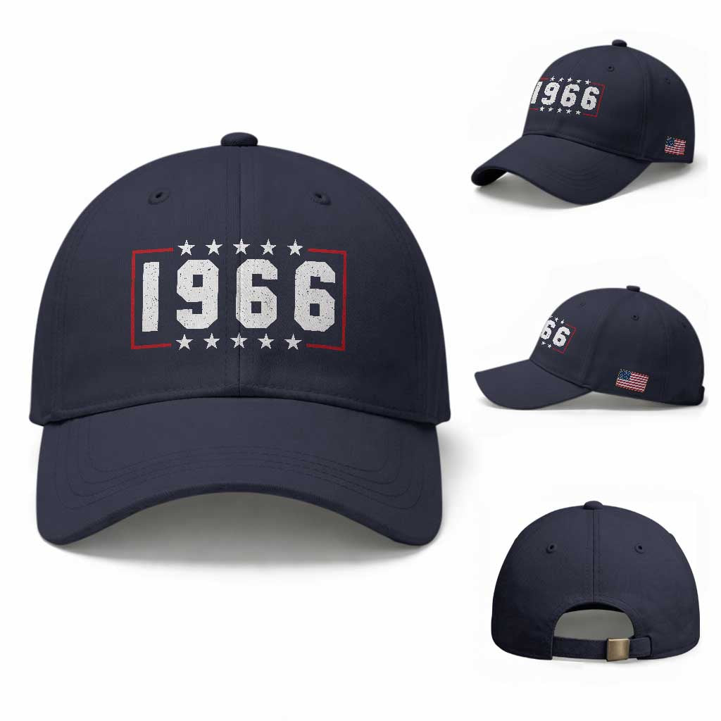 60th Birthday Baseball Cap Vintage 1966 60 Years Old Birthday Stars And Stripes