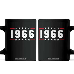 60th Birthday Coffee Mug Vintage 1966 60 Years Old Birthday Stars And Stripes TS11 Black Print Your Wear