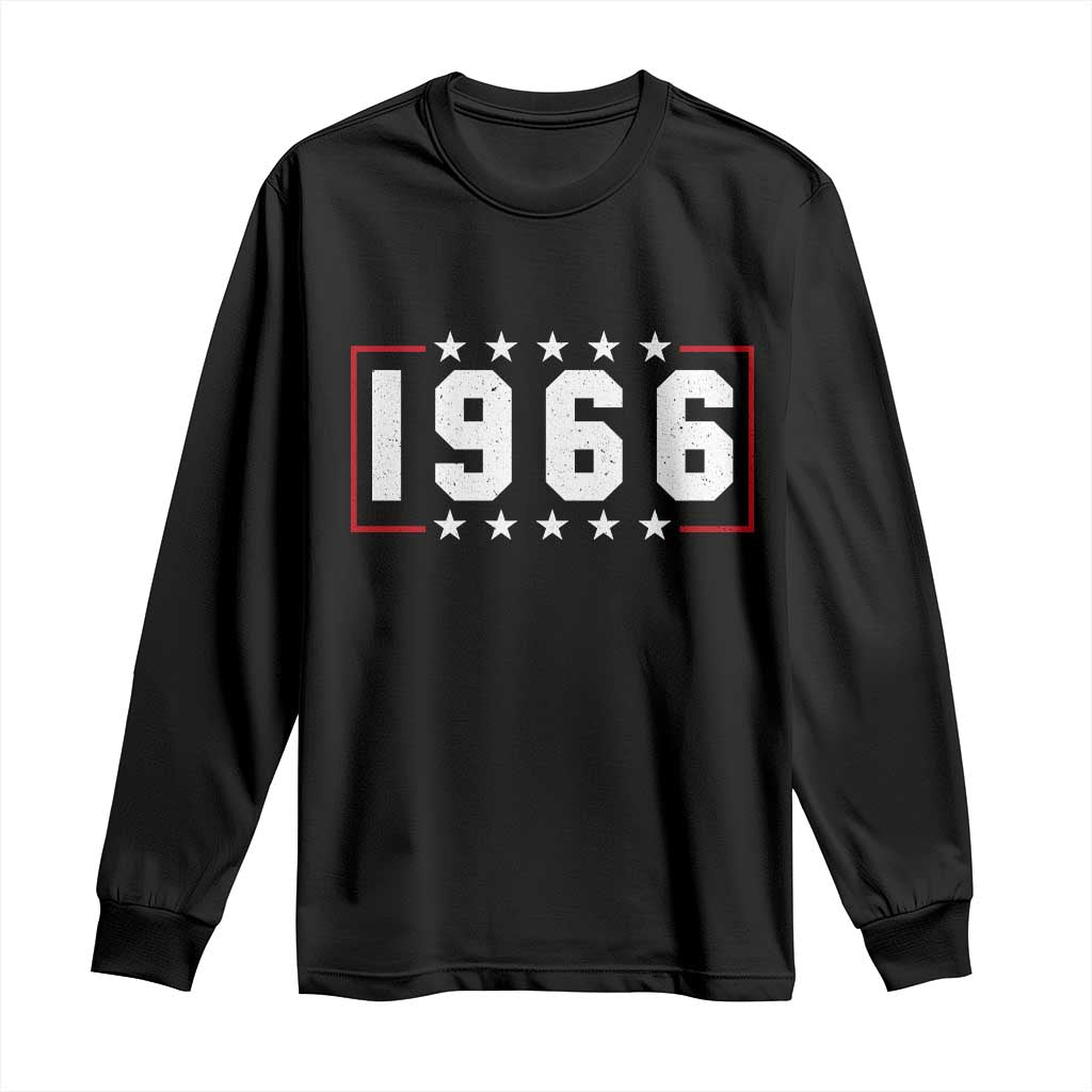 60th Birthday Long Sleeve Shirt Vintage 1966 60 Years Old Birthday Stars And Stripes
