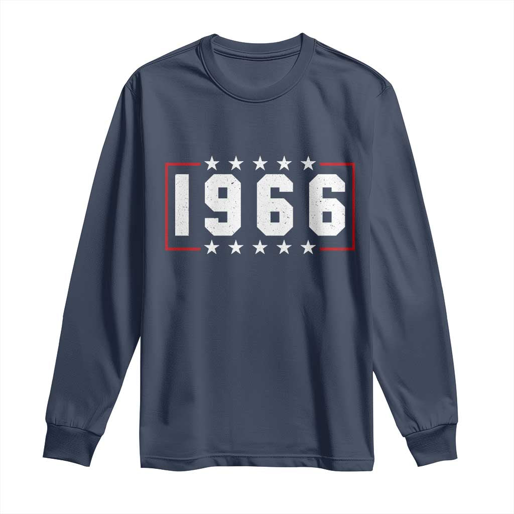 60th Birthday Long Sleeve Shirt Vintage 1966 60 Years Old Birthday Stars And Stripes