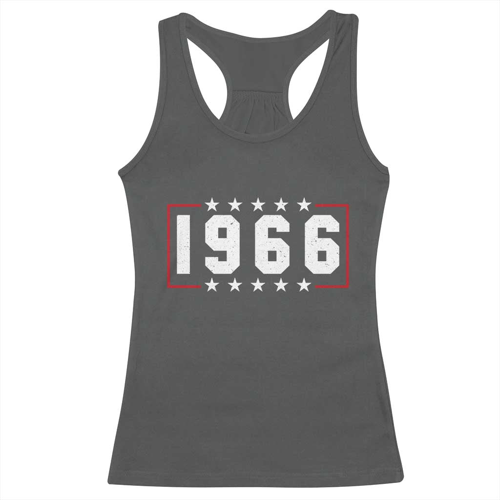 60th Birthday Racerback Tank Top Vintage 1966 60 Years Old Birthday Stars And Stripes