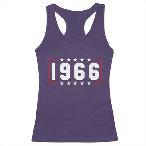60th Birthday Racerback Tank Top Vintage 1966 60 Years Old Birthday Stars And Stripes