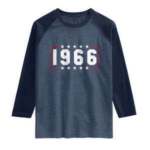 60th Birthday Raglan Shirt Vintage 1966 60 Years Old Birthday Stars And Stripes