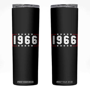 60th Birthday Skinny Tumbler Vintage 1966 60 Years Old Birthday Stars And Stripes