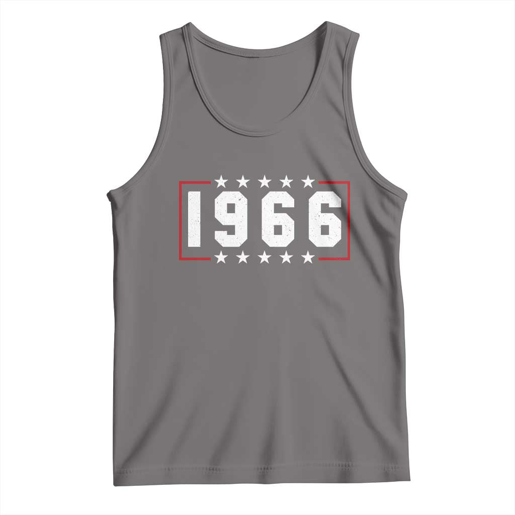60th Birthday Tank Top Vintage 1966 60 Years Old Birthday Stars And Stripes TS11 Deep Heather Print Your Wear