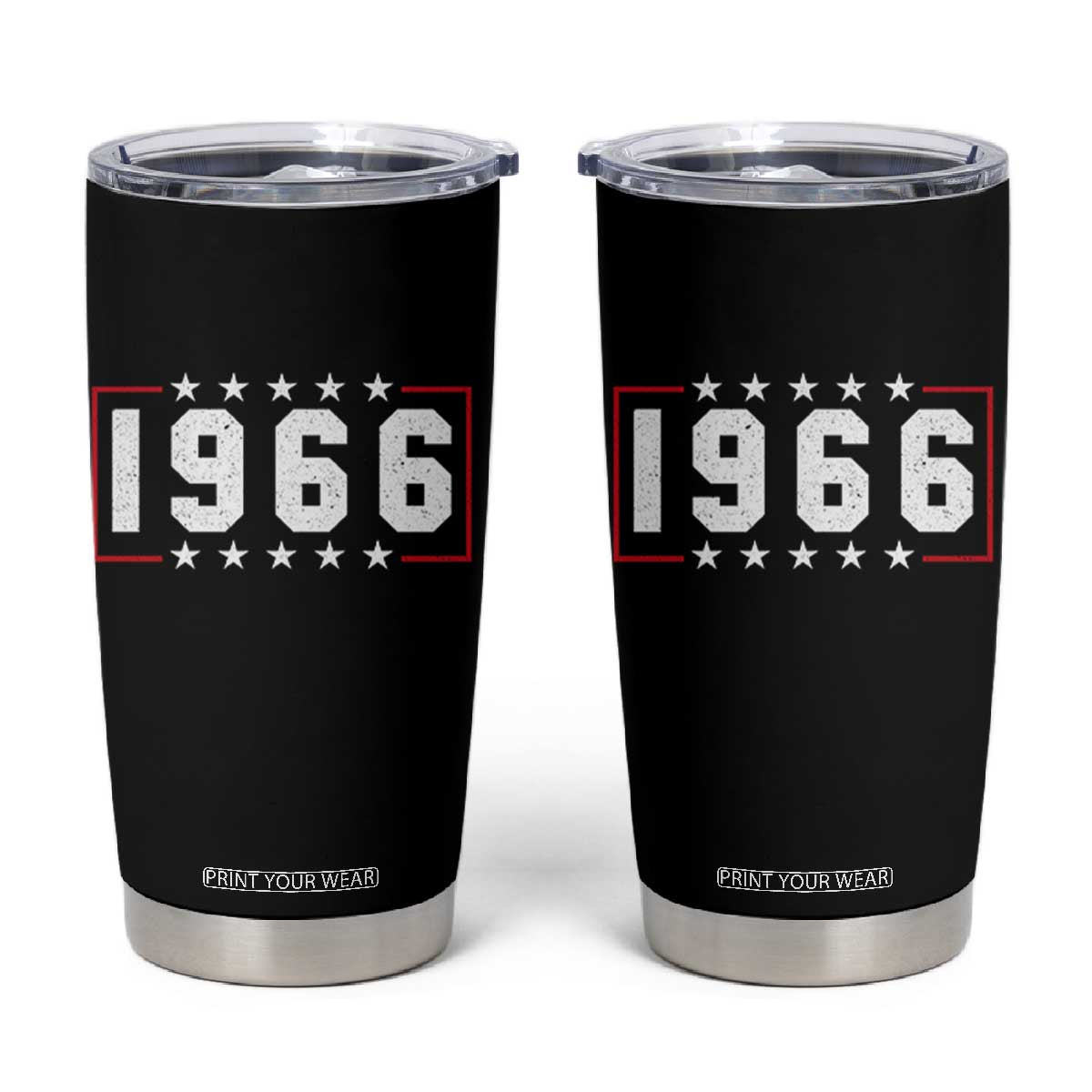 60th Birthday Tumbler Cup Vintage 1966 60 Years Old Birthday Stars And Stripes