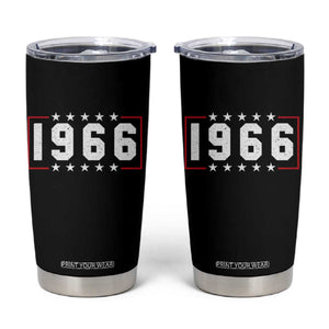 60th Birthday Tumbler Cup Vintage 1966 60 Years Old Birthday Stars And Stripes