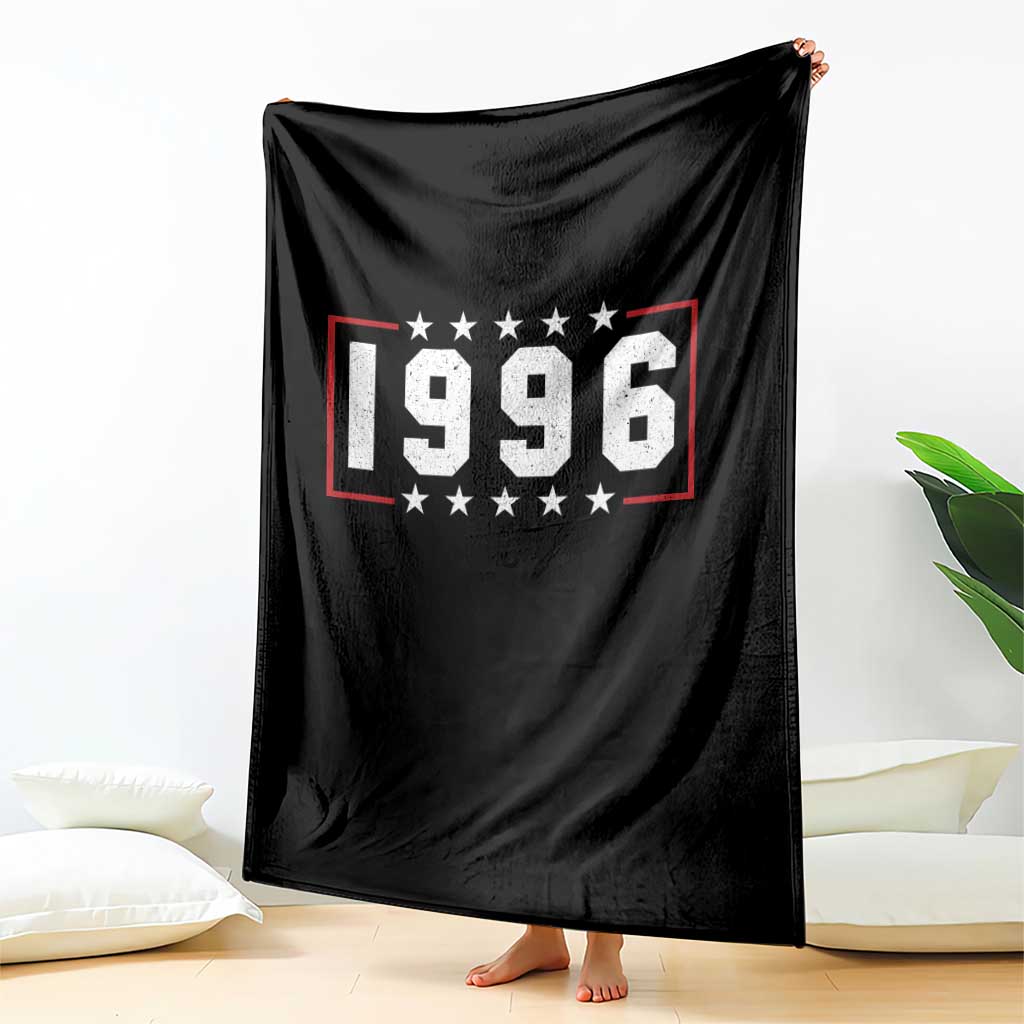 30th Birthday Throw Blanket Vintage 1996 30 Years Old Birthday Stars And Stripes TS11 Print Your Wear