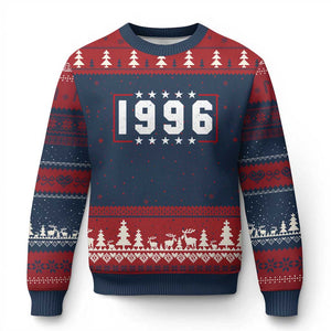 30th Birthday Ugly Christmas Sweater Vintage 1996 30 Years Old Birthday Stars And Stripes TS11 Navy Red Print Your Wear