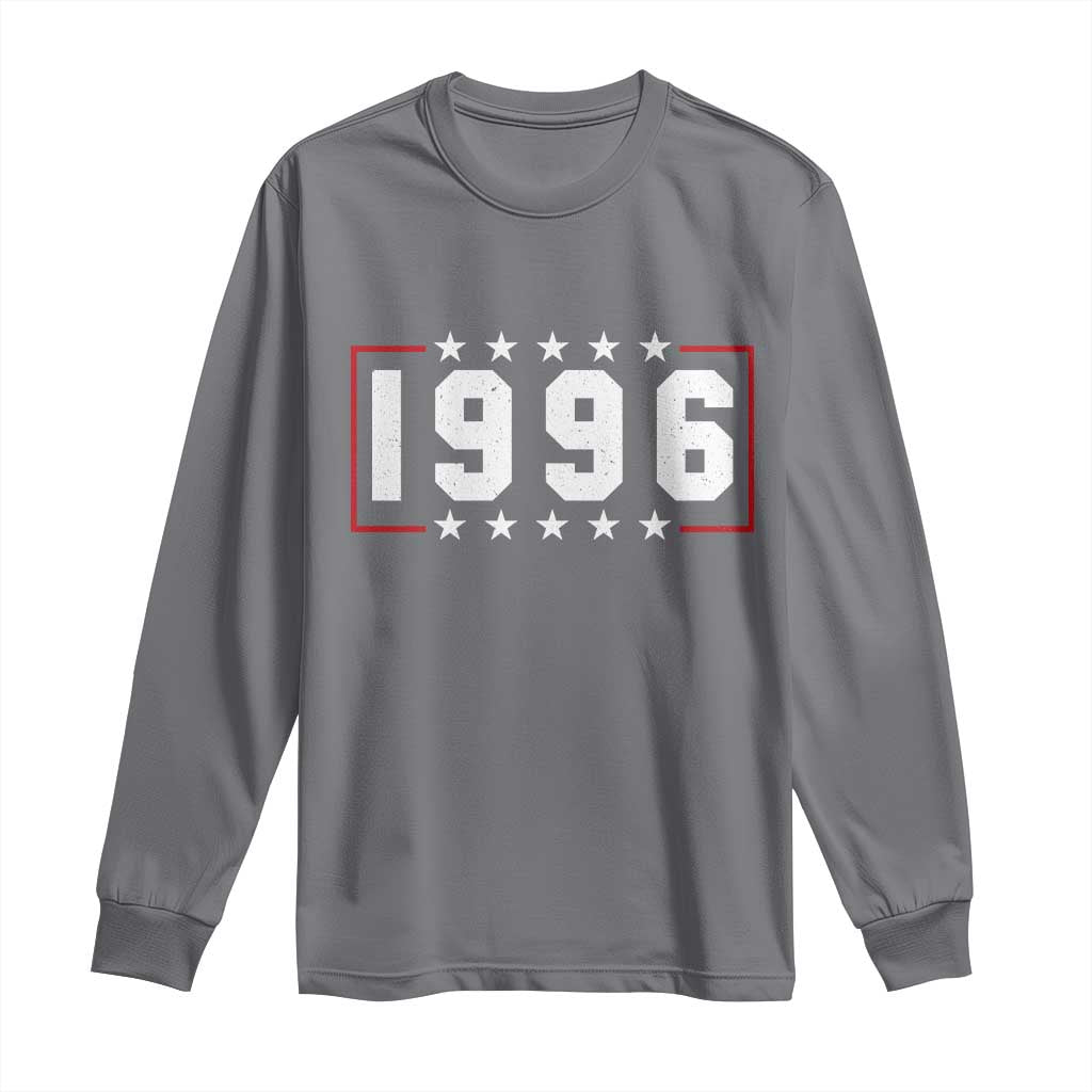 30th Birthday Long Sleeve Shirt Vintage 1996 30 Years Old Birthday Stars And Stripes TS11 Charcoal Print Your Wear