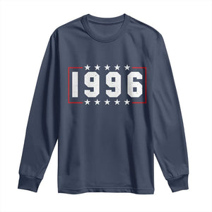 30th Birthday Long Sleeve Shirt Vintage 1996 30 Years Old Birthday Stars And Stripes TS11 Navy Print Your Wear