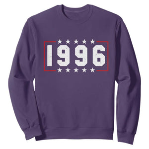 30th Birthday Sweatshirt Vintage 1996 30 Years Old Birthday Stars And Stripes TS11 Purple Print Your Wear