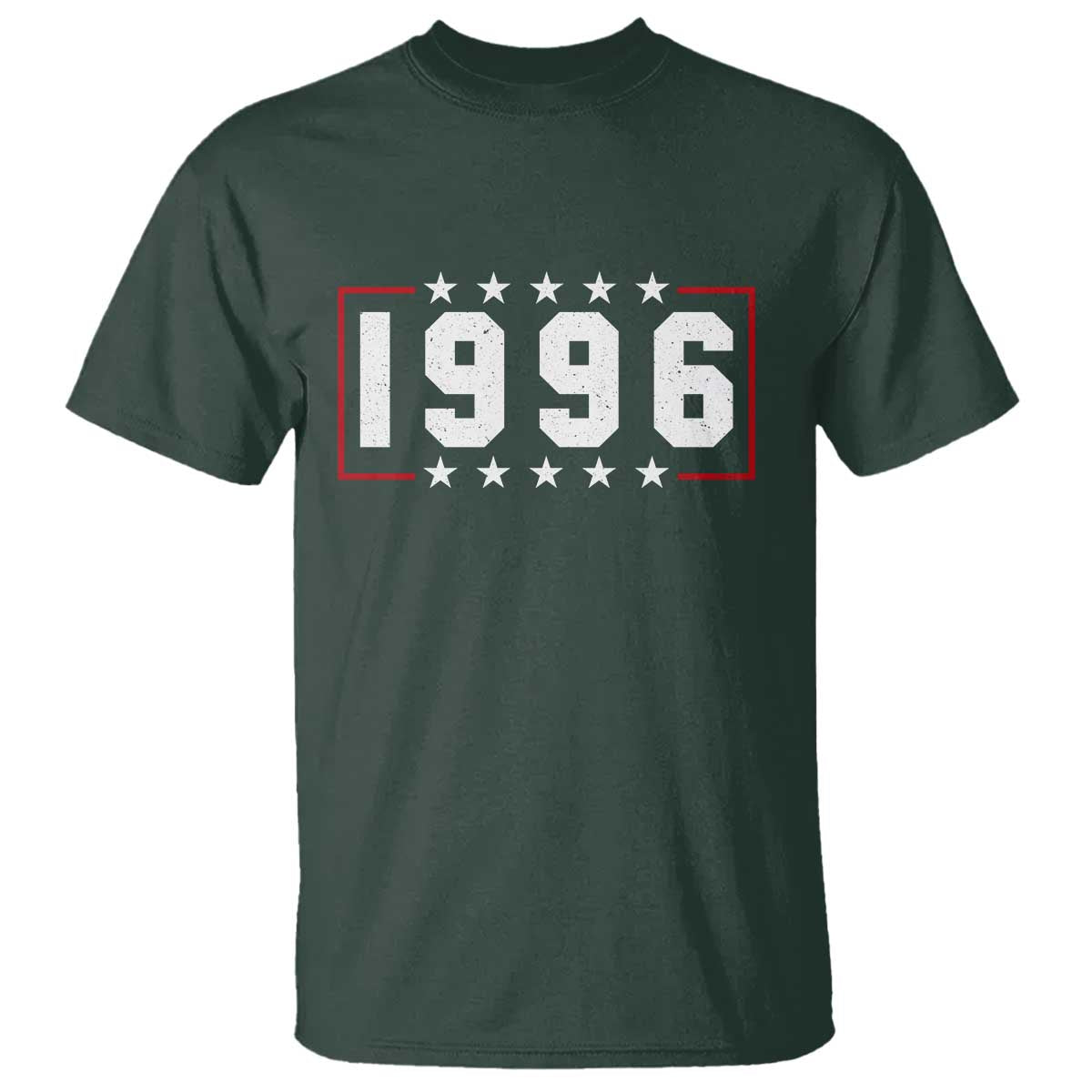 30th Birthday T Shirt Vintage 1996 30 Years Old Birthday Stars And Stripes TS11 Dark Forest Green Print Your Wear