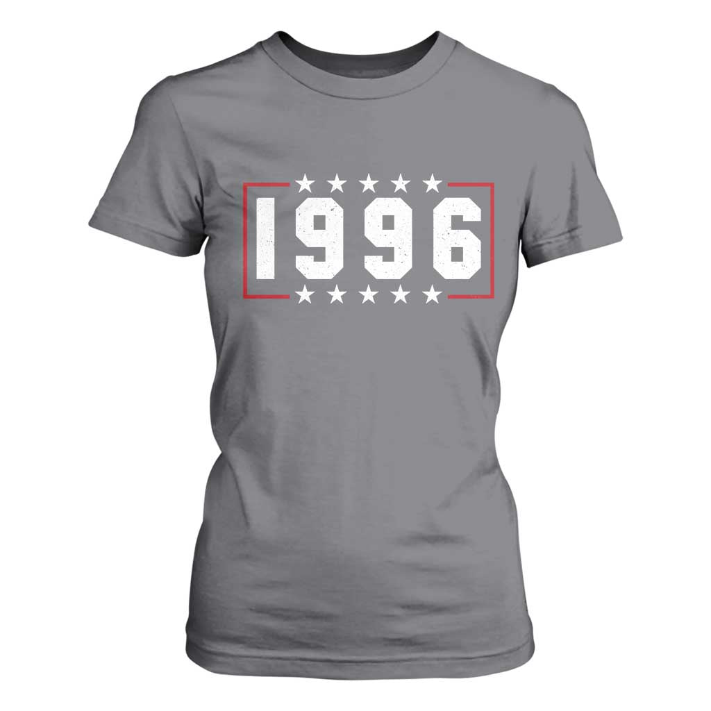 30th Birthday T Shirt For Women Vintage 1996 30 Years Old Birthday Stars And Stripes TS11 Charcoal Print Your Wear
