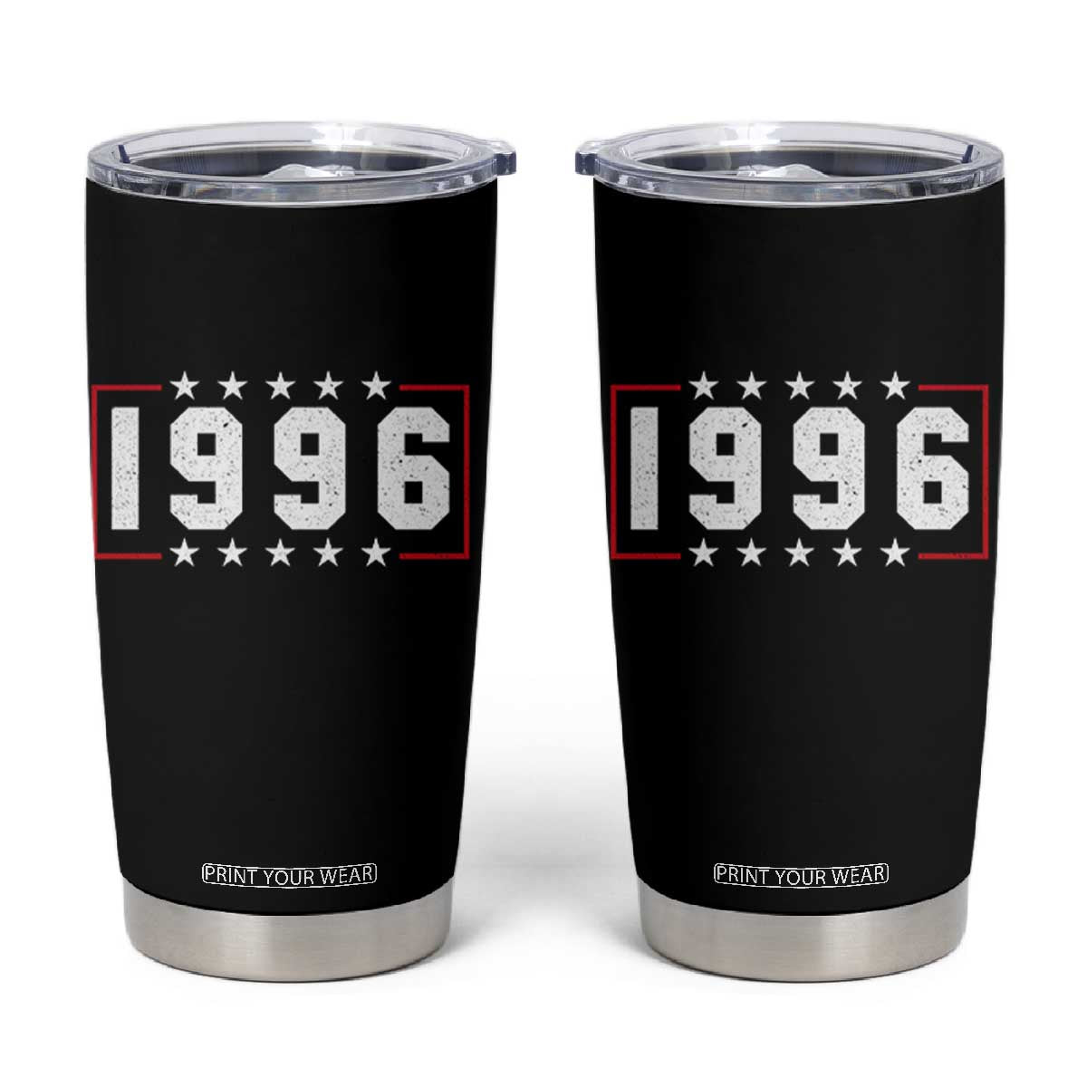 30th Birthday Tumbler Cup Vintage 1996 30 Years Old Birthday Stars And Stripes TS11 Black Print Your Wear