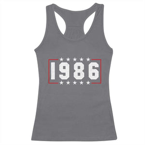 40th Birthday Racerback Tank Top Vintage 1986 40 Years Old Birthday Stars And Stripes