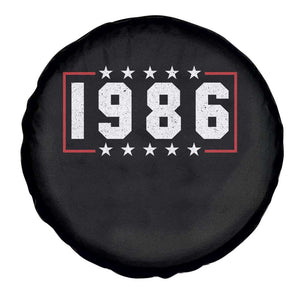 40th Birthday Spare Tire Cover Vintage 1986 40 Years Old Birthday Stars And Stripes TS11 Print Your Wear