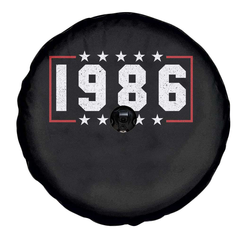 40th Birthday Spare Tire Cover Vintage 1986 40 Years Old Birthday Stars And Stripes TS11 Print Your Wear
