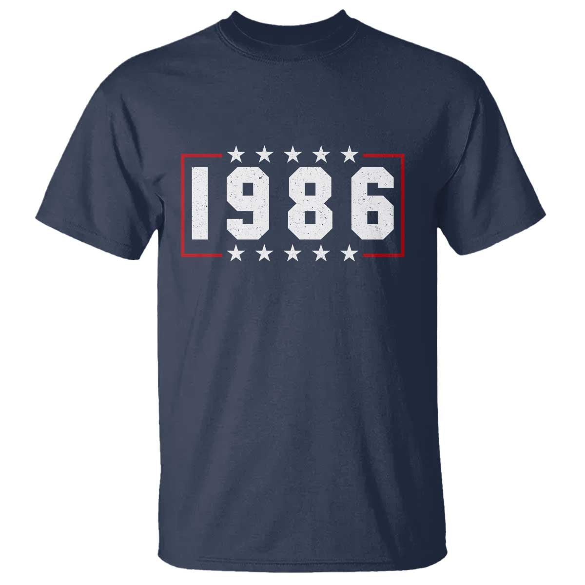 40th Birthday T Shirt Vintage 1986 40 Years Old Birthday Stars And Stripes TS11 Navy Print Your Wear