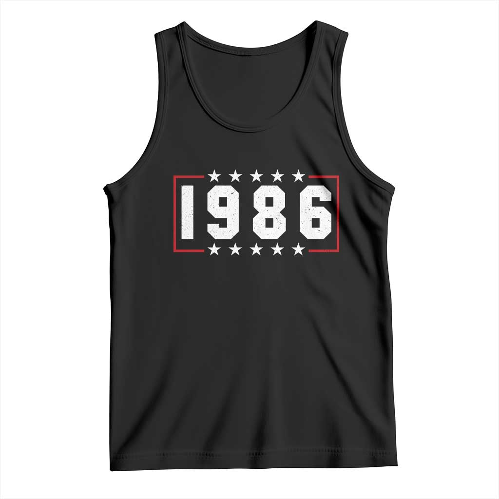 40th Birthday Tank Top Vintage 1986 40 Years Old Birthday Stars And Stripes