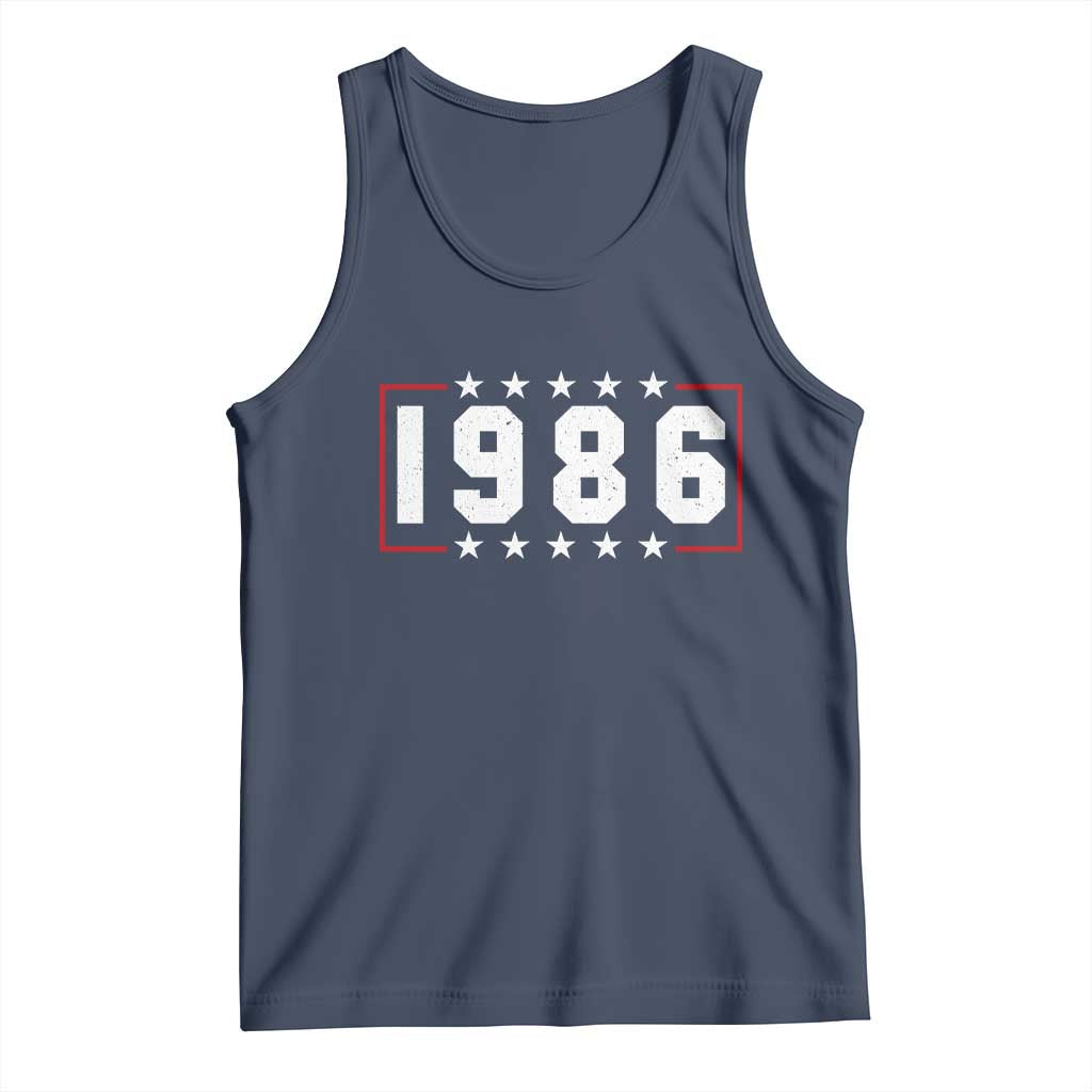 40th Birthday Tank Top Vintage 1986 40 Years Old Birthday Stars And Stripes