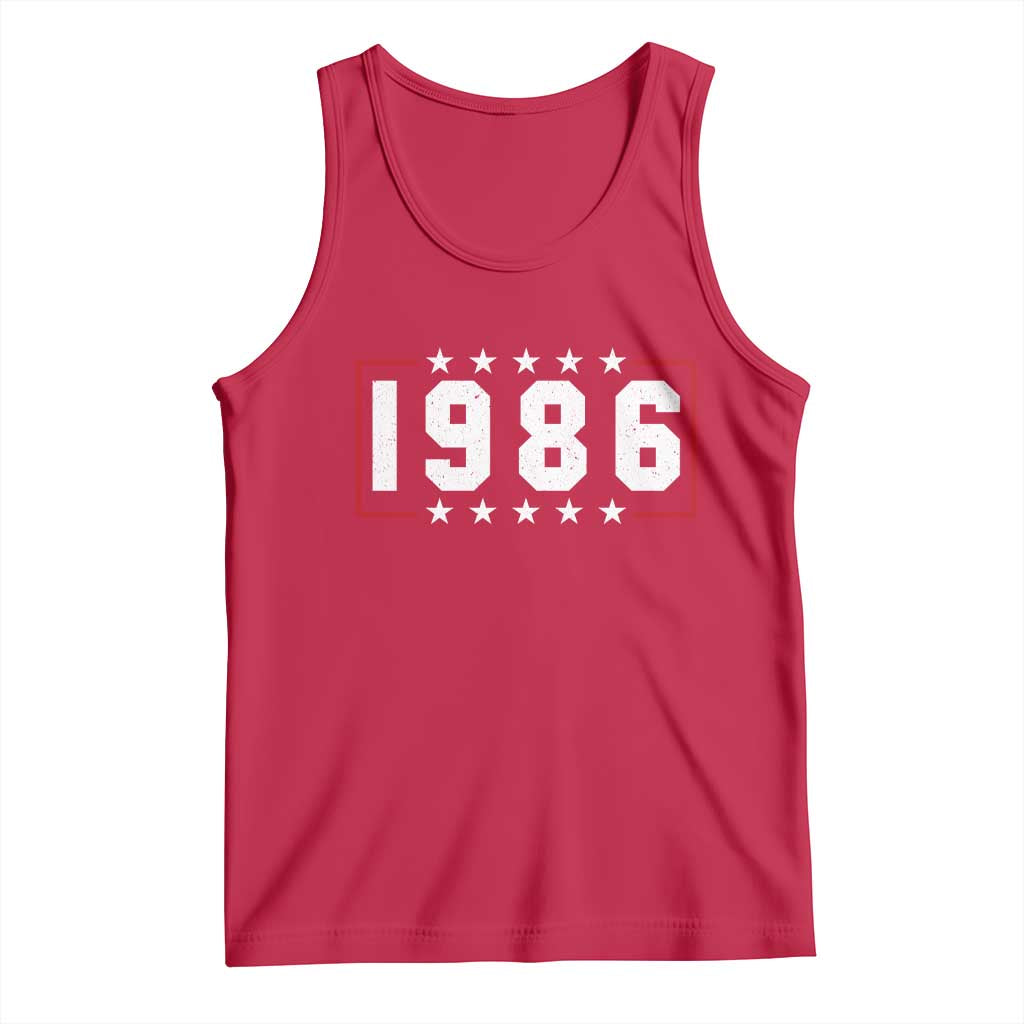 40th Birthday Tank Top Vintage 1986 40 Years Old Birthday Stars And Stripes