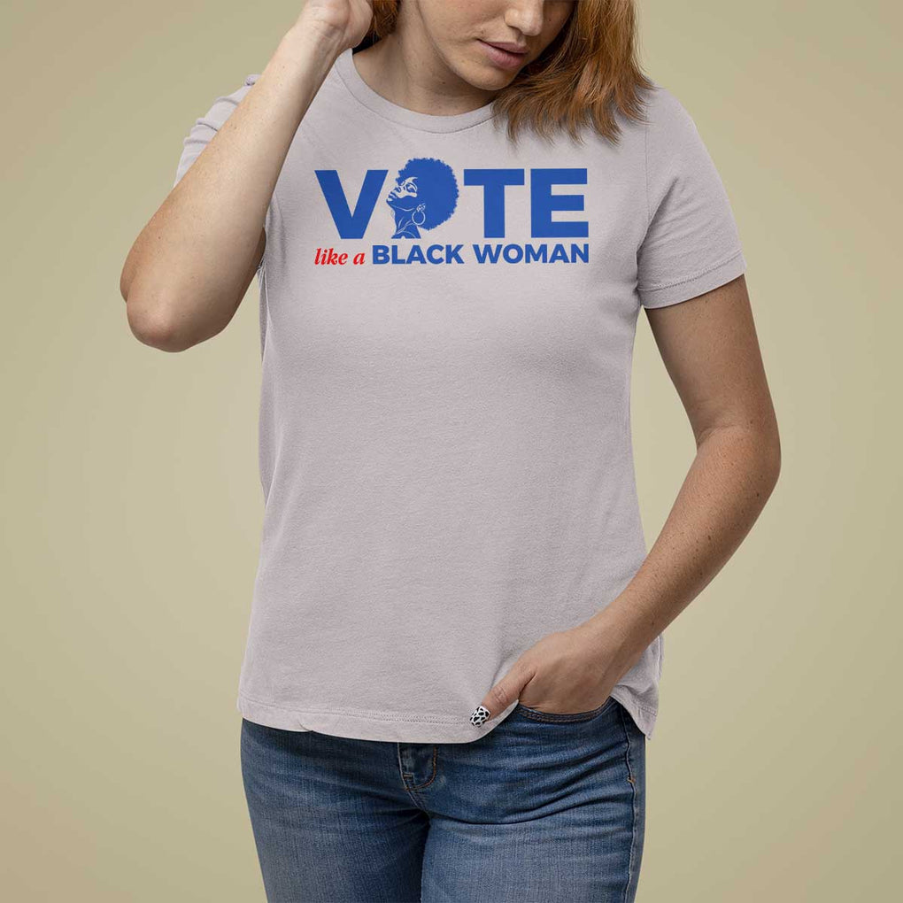 Vote Like A Black Women T Shirt For Women Afro Hair Black Votes TS11 Ice Gray Print Your Wear