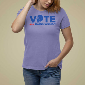 Vote Like A Black Women T Shirt For Women Afro Hair Black Votes TS11 Violet Print Your Wear