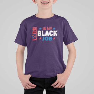 Voting Is My Black Job T Shirt For Kid Election Ballot Box Star USA Flag TS11 Purple Print Your Wear