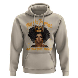 Harris 2024 Hoodie You Are Powerful And Your Voice Matters Afro Girl TS11 Sand Print Your Wear