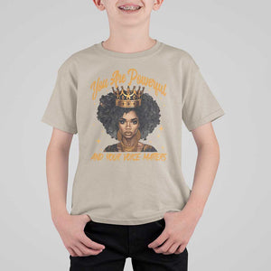 Harris 2024 T Shirt For Kid You Are Powerful And Your Voice Matters Afro Girl TS11 Sand Print Your Wear