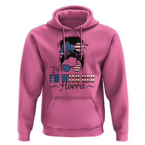 I'm With Her Harris Hoodie Kamala Support President 2024 USA Flag TS11 Azalea Print Your Wear