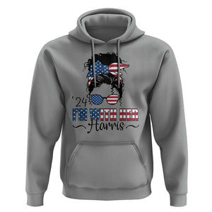 I'm With Her Harris Hoodie Kamala Support President 2024 USA Flag TS11 Sport Gray Print Your Wear