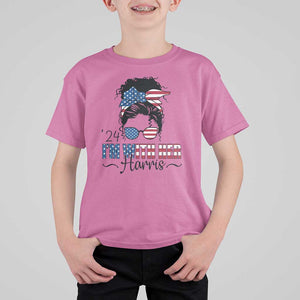 I'm With Her Harris T Shirt For Kid Kamala Support President 2024 USA Flag TS11 Azalea Print Your Wear