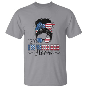 I'm With Her Harris T Shirt Kamala Support President 2024 USA Flag TS11 Sport Gray Print Your Wear