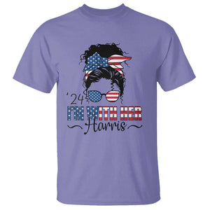 I'm With Her Harris T Shirt Kamala Support President 2024 USA Flag TS11 Violet Print Your Wear