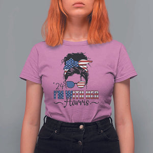 I'm With Her Harris T Shirt For Women Kamala Support President 2024 USA Flag TS11 Azalea Print Your Wear
