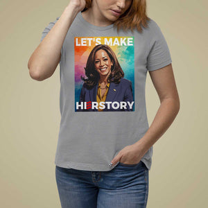 Let's Make Herstory 2024 T Shirt For Women Kamala President Support Election TS11 Sport Gray Print Your Wear
