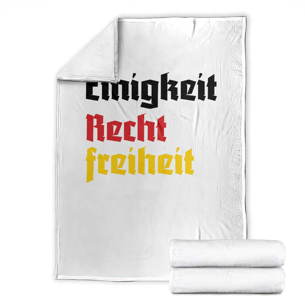 German Heritage Throw Blanket Einigkeit Recht Freiheit Germany Flag TS11 White Print Your Wear
