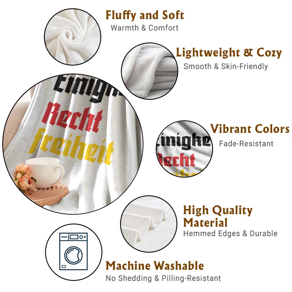 German Heritage Throw Blanket Einigkeit Recht Freiheit Germany Flag TS11 Print Your Wear